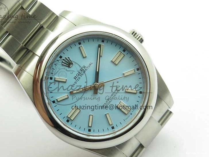 0520 GoodFit Oyster Perpetual 41mm 124300 BP Maker Best Edition Tiffany Blue Dial on SS Bracelet 2691